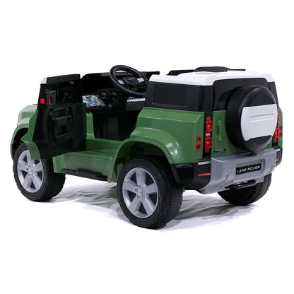 Land Rover Defender 12V Kids Ride-On Car with R/C Parental Remote | Green - The Little Big Store