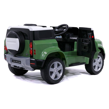 Land Rover Defender 12V Kids Ride-On Car with R/C Parental Remote | Green - The Little Big Store