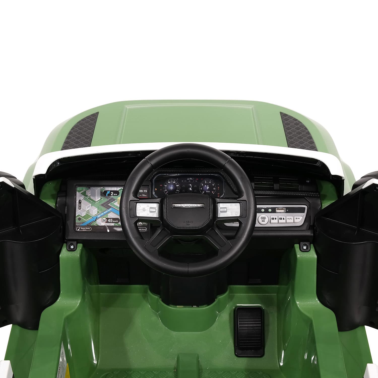 Land Rover Defender 12V Kids Ride-On Car with R/C Parental Remote | Green - The Little Big Store