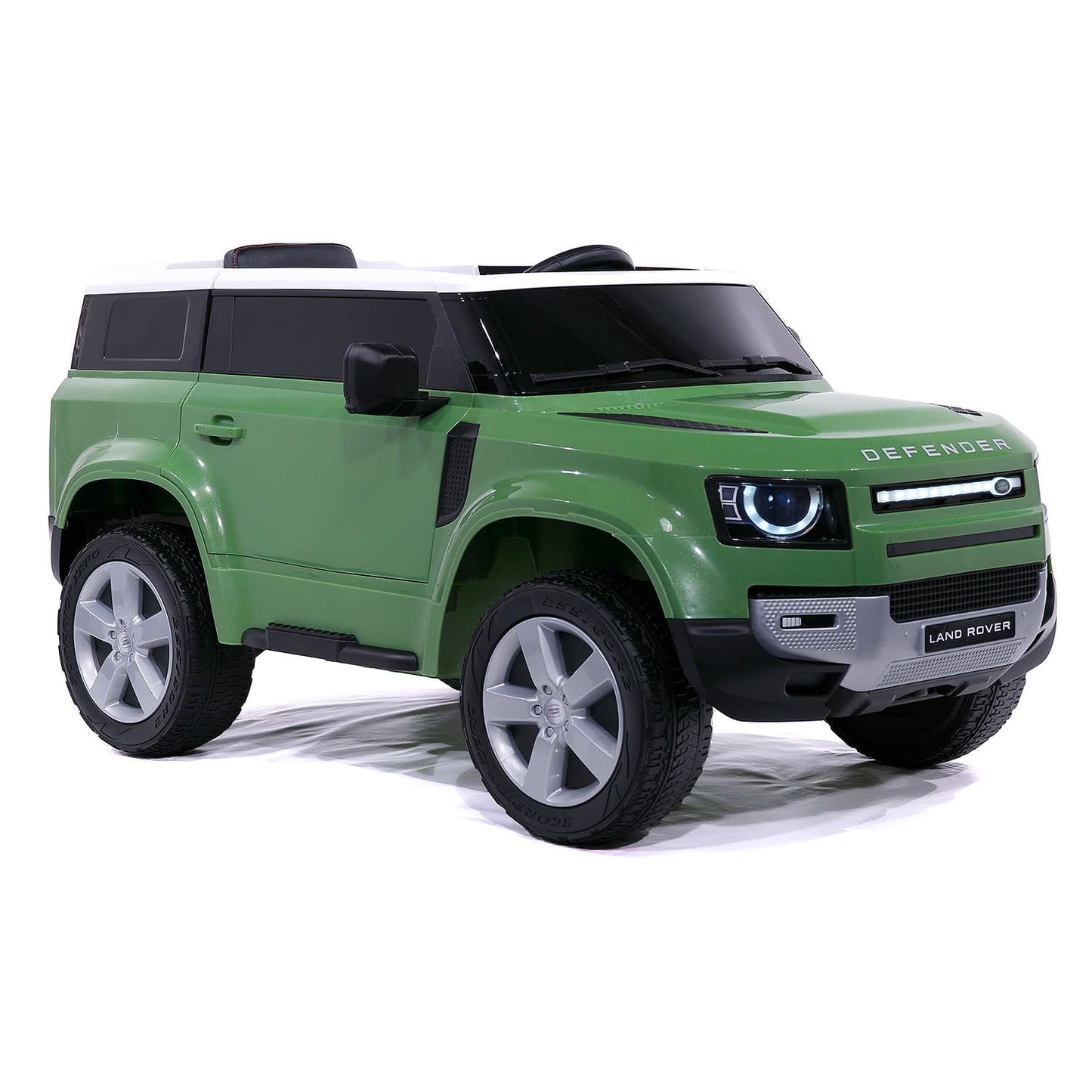Land Rover Defender 12V Kids Ride-On Car with R/C Parental Remote | Green - The Little Big Store