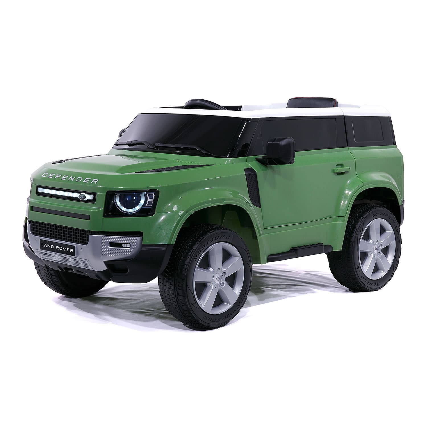 Land Rover Defender 12V Kids Ride-On Car with R/C Parental Remote | Green - The Little Big Store