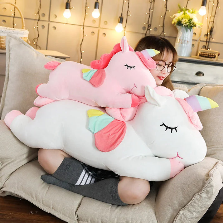 25cmKawaii Giant Unicorn Plush Toy Soft Stuffed Unicorn Soft Dolls Animal Horse Toys For Children Girl Pillow Birthday Gifts - The Little Big Store