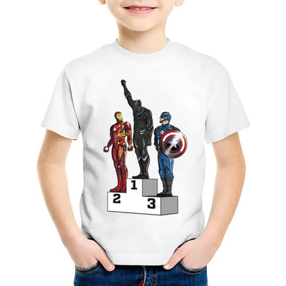 Roar in Style: Children's Fashion Print Black Panther -Shirts