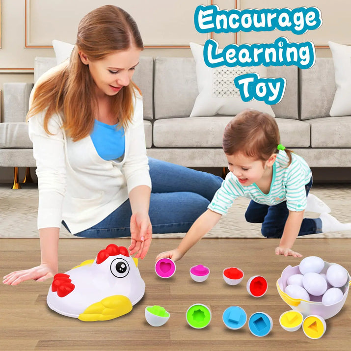 Matching Montessori Sensory Educational Eggs - The Little Big Store