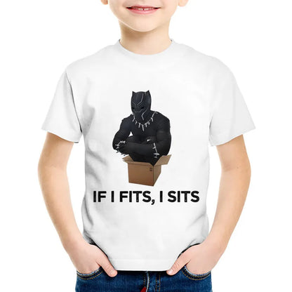 Roar in Style: Children's Fashion Print Black Panther -Shirts