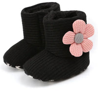 Cozy Sunflower Cotton Baby Boots - The Little Big Store