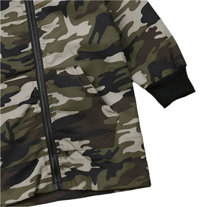 Camouflage Dinosaur Hooded Jacket for Boys - The Little Big Store