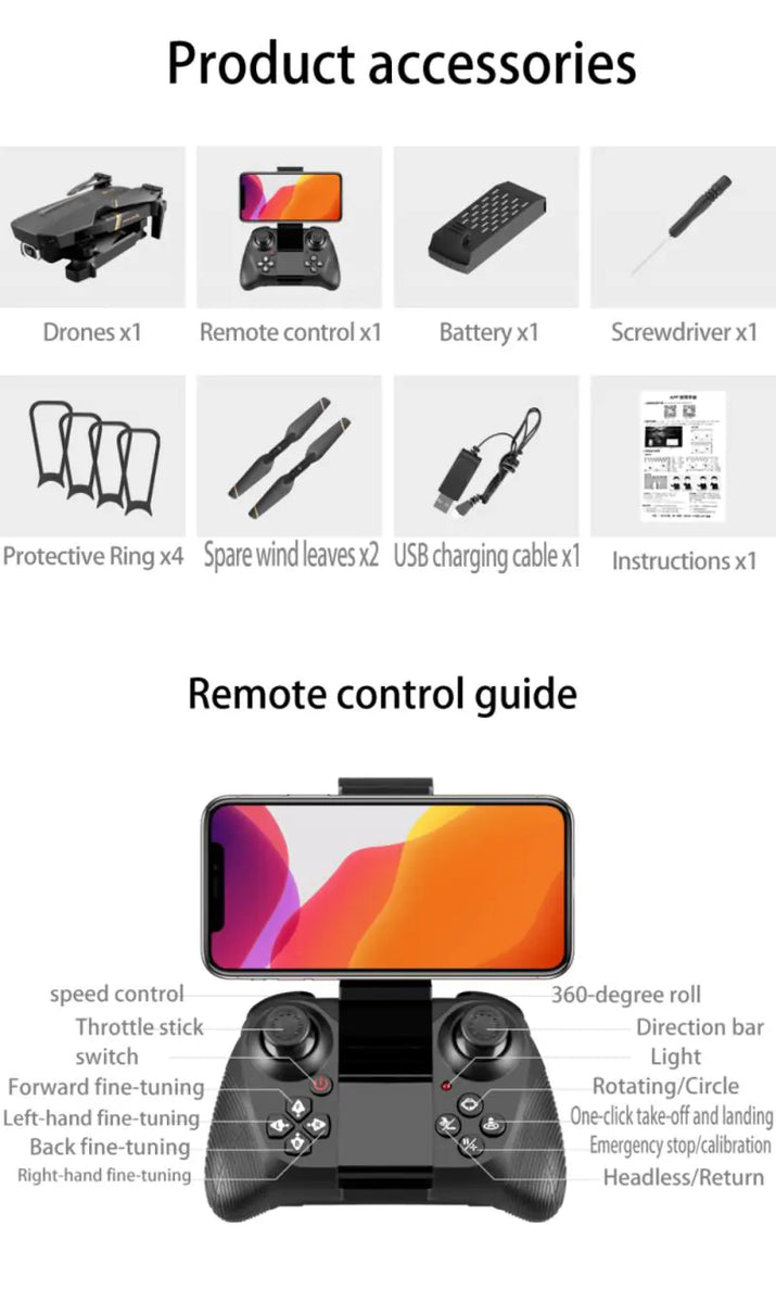 V4 RC Drone: 4K HD Camera, WiFi FPV - The Little Big Store