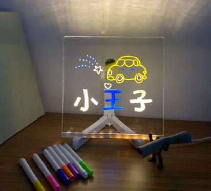 💡 ClearGlow™ LED Drawing Pad ✍️✨ – Reusable Acrylic Art Board for Bright Ideas!