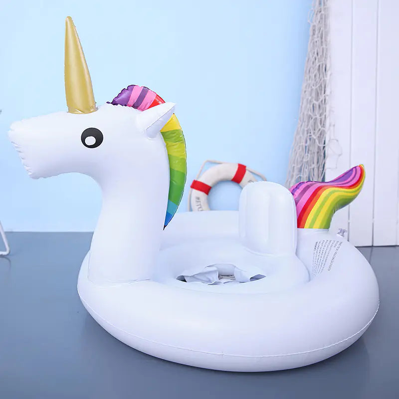 🦢🦄 FloatieFantasy™ Duo – Inflatable Swan & Unicorn Swim Rings for Kids 🌈💦