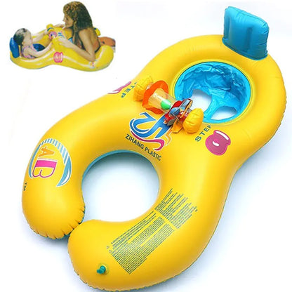 👩‍👧‍👦 FloatTogether™ Duo Ring – Mother-Child Swim Float for Family Fun 💦☀️