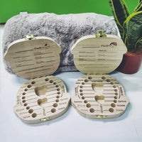 Wooden Baby Tooth Storage Box for Kids - The Little Big Store