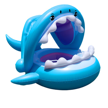 ☀️SplashShade™ Baby Swim Ring – Summer Fun with Sun-Safe Canopy! 🐬🛟
