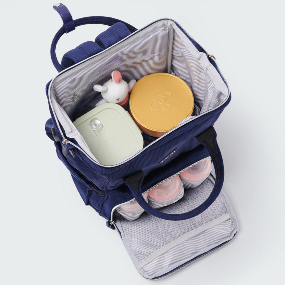 🎒 CozyCord Corduroy Diaper Backpack 🍼 – Stylish & Durable Baby Bag for Modern Parents