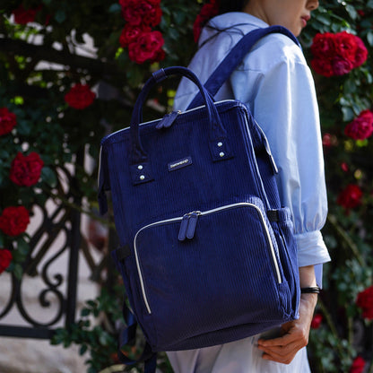 🎒 CozyCord Corduroy Diaper Backpack 🍼 – Stylish & Durable Baby Bag for Modern Parents