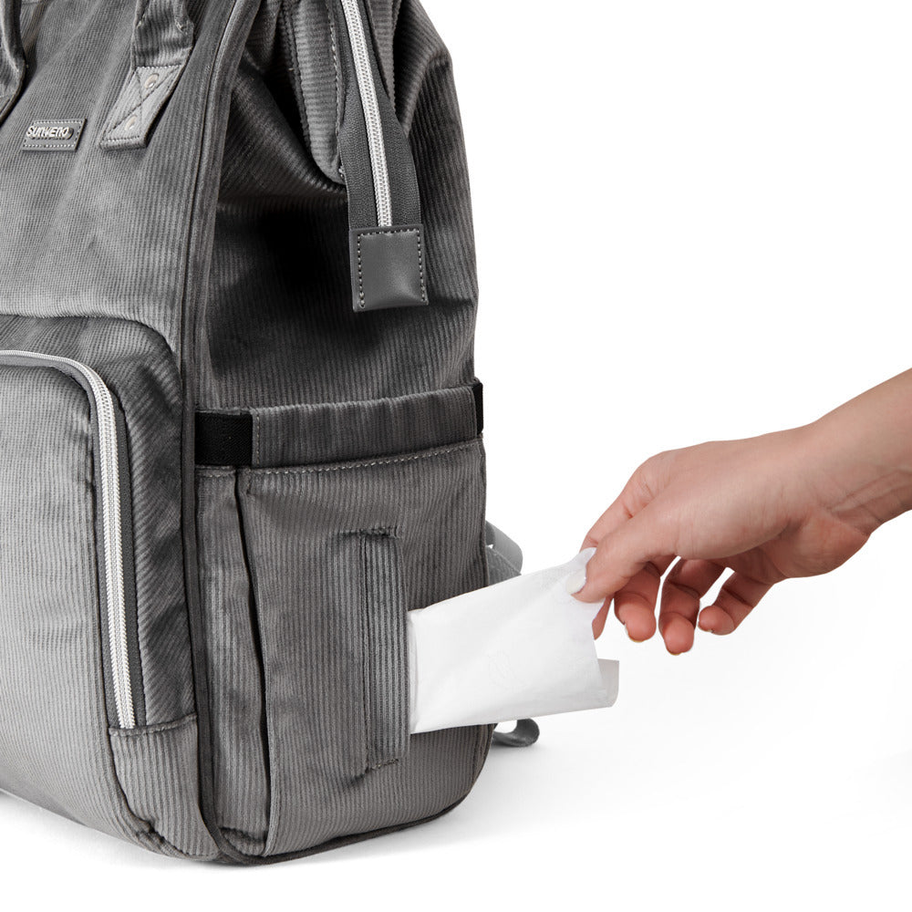 🎒 CozyCord Corduroy Diaper Backpack 🍼 – Stylish & Durable Baby Bag for Modern Parents