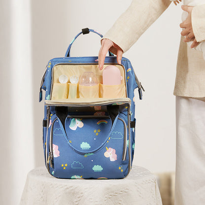 🎒 WideNest Open-Wide Diaper Backpack 🍼 – Ultra-Spacious, Easy-Access Baby Bag for Organized Parenting