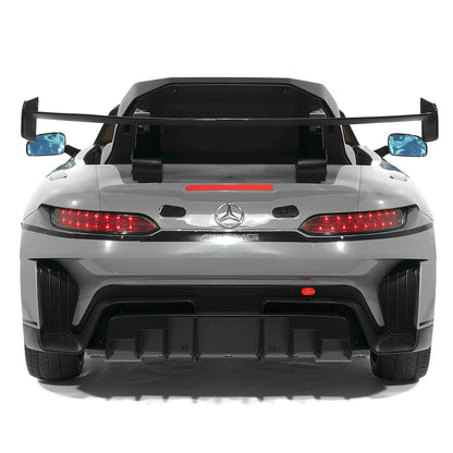 Mercedes AMG GT3 EVO 12V Kids Ride-On Car with R/C Parental Remote | Gray - The Little Big Store