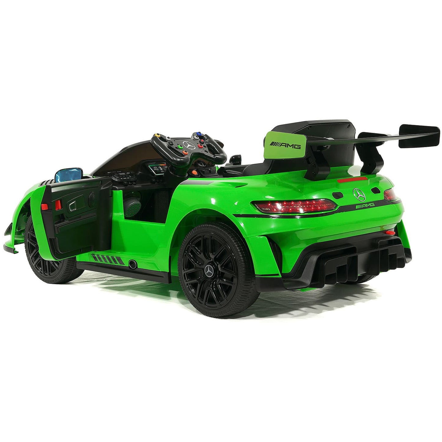 Mercedes AMG GT3 EVO 12V Kids Ride-On Car with R/C Parental Remote | Green - The Little Big Store