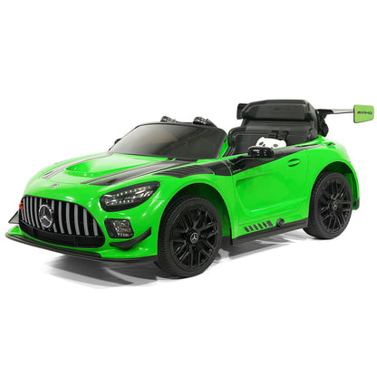 Mercedes AMG GT3 EVO 12V Kids Ride-On Car with R/C Parental Remote | Green - The Little Big Store