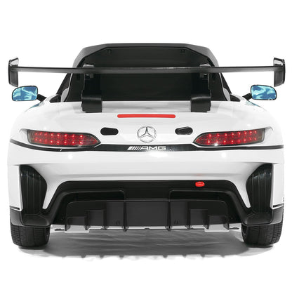 Mercedes AMG GT3 EVO 12V Kids Ride-On Car with R/C Parental Remote | White - The Little Big Store