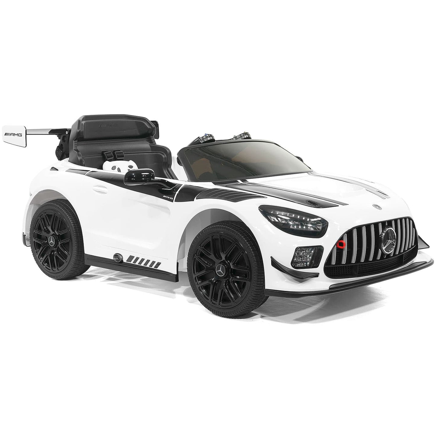 Mercedes AMG GT3 EVO 12V Kids Ride-On Car with R/C Parental Remote | White - The Little Big Store