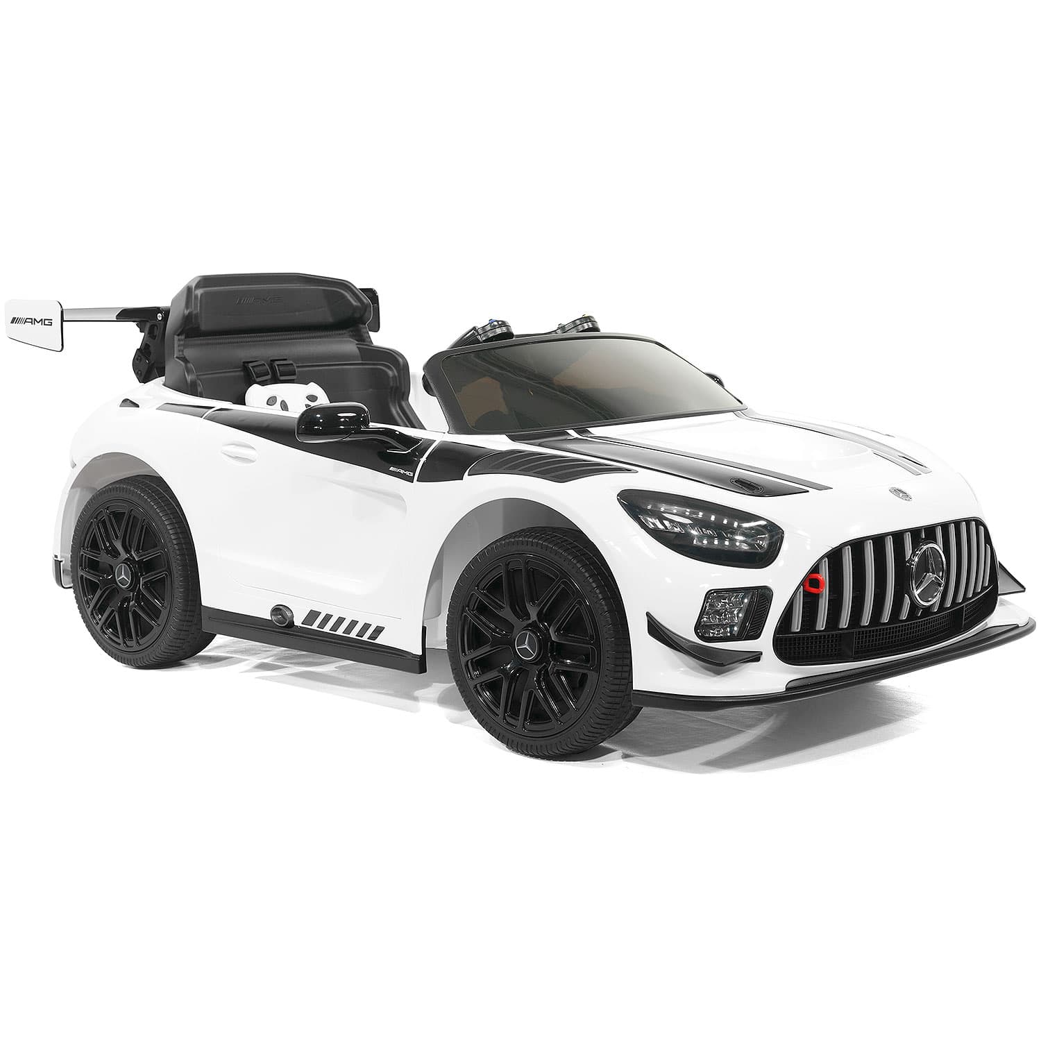 Mercedes AMG GT3 EVO 12V Kids Ride-On Car with R/C Parental Remote | White - The Little Big Store