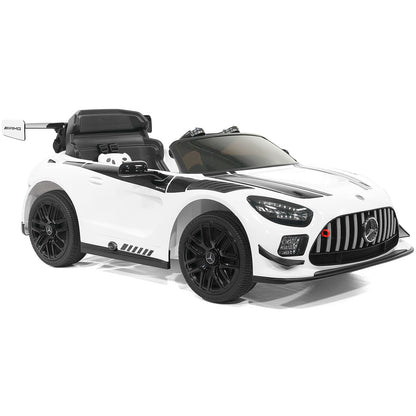 Mercedes AMG GT3 EVO 12V Kids Ride-On Car with R/C Parental Remote | White - The Little Big Store