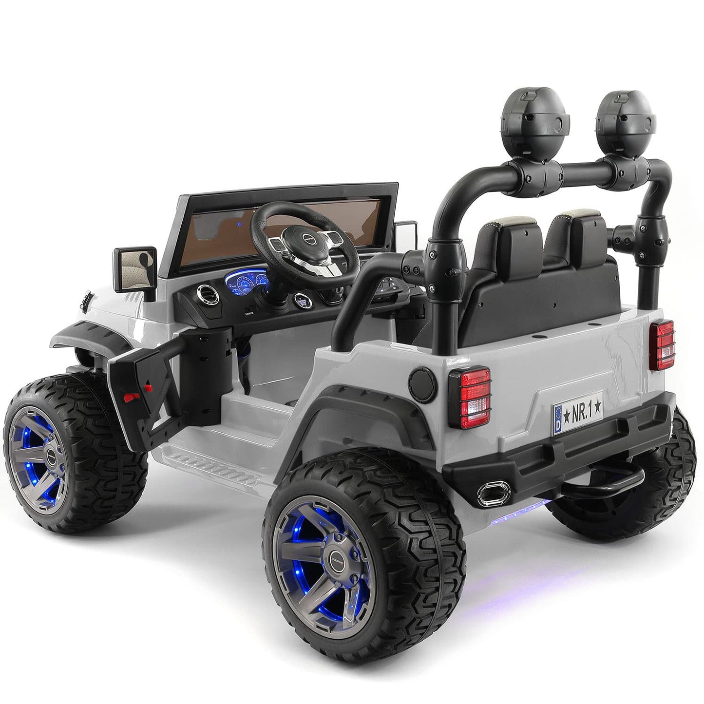 Trail Explorer 24V Kids Ride-On Car Truck with R/C Parental Remote | Gray - The Little Big Store