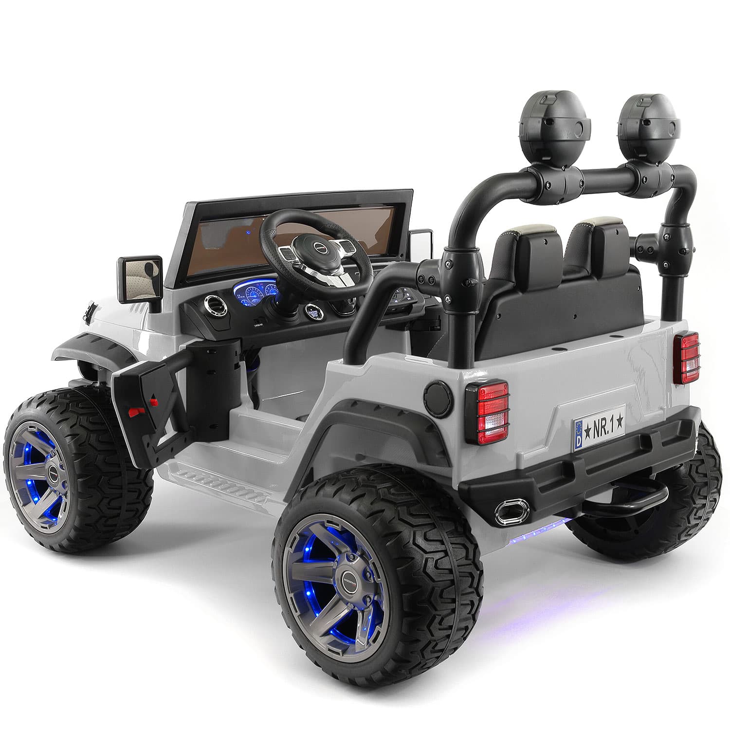 Trail Explorer 24V Kids Ride-On Car Truck with R/C Parental Remote | Gray - The Little Big Store