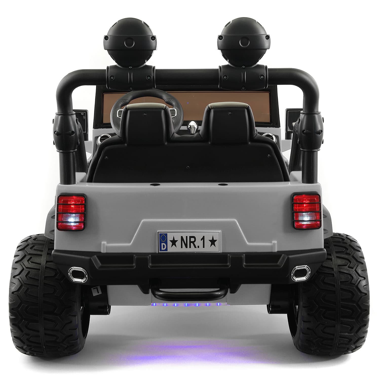Trail Explorer 24V Kids Ride-On Car Truck with R/C Parental Remote | Gray - The Little Big Store