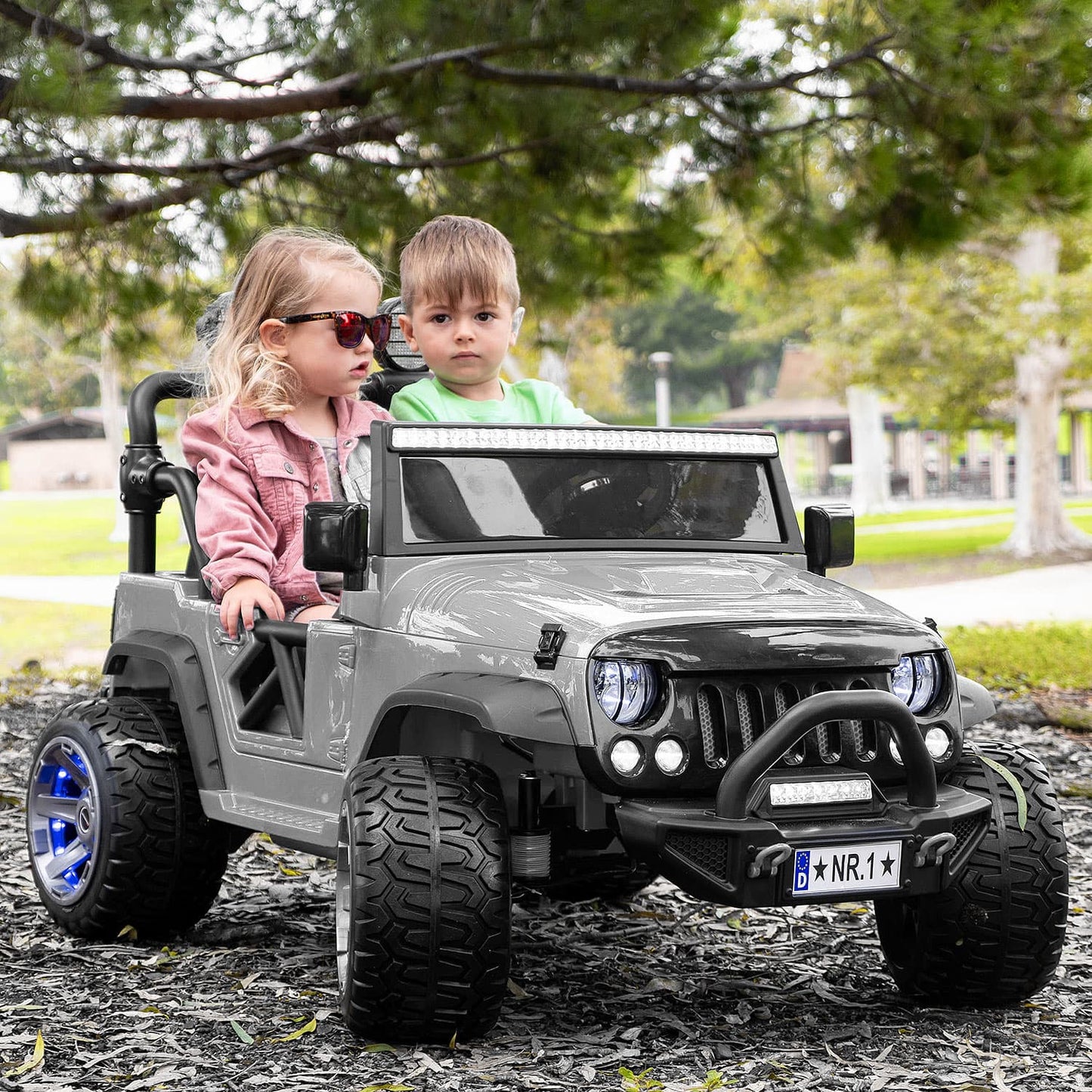 Trail Explorer 24V Kids Ride-On Car Truck with R/C Parental Remote | Gray - The Little Big Store