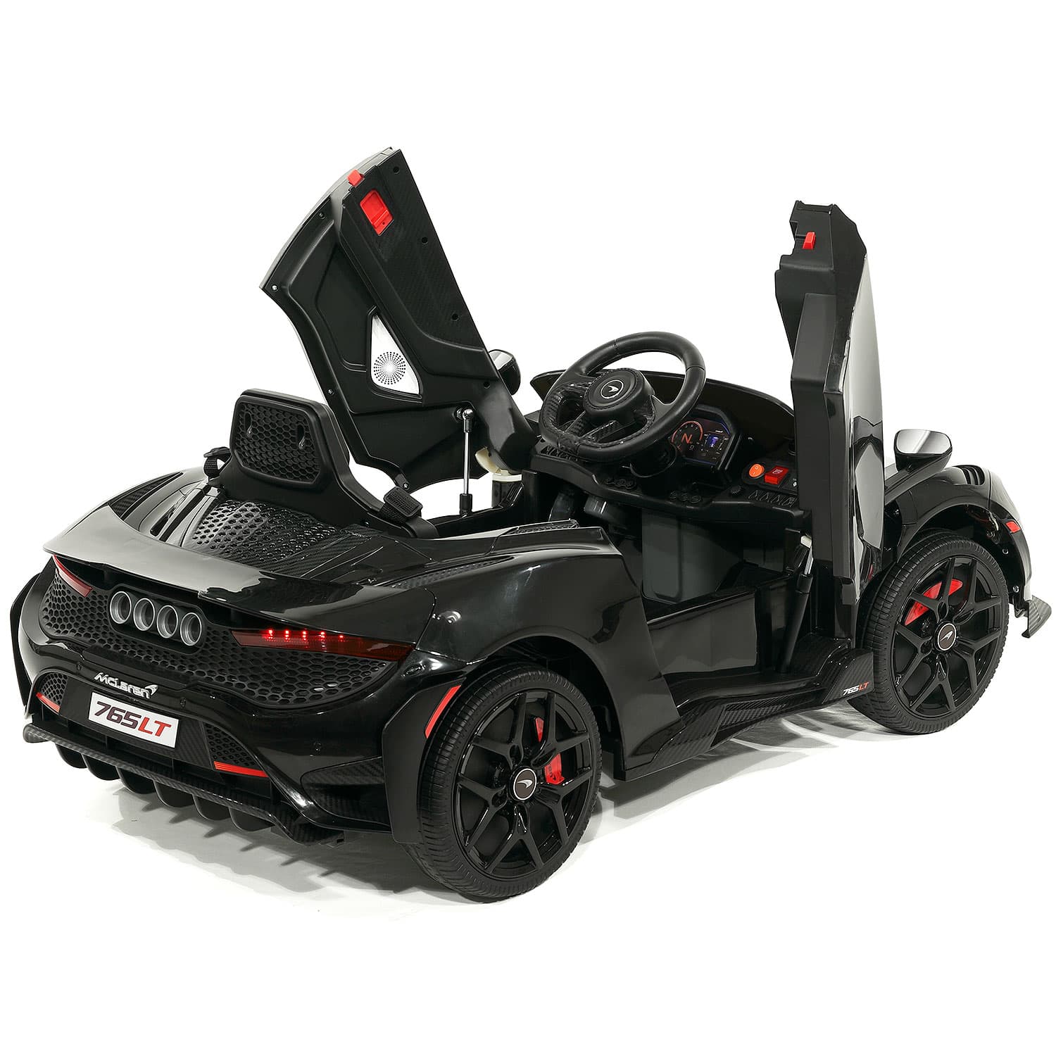 McLaren 765LT 12V Kids Ride-On Car with R/C Parental Remote | Black - The Little Big Store