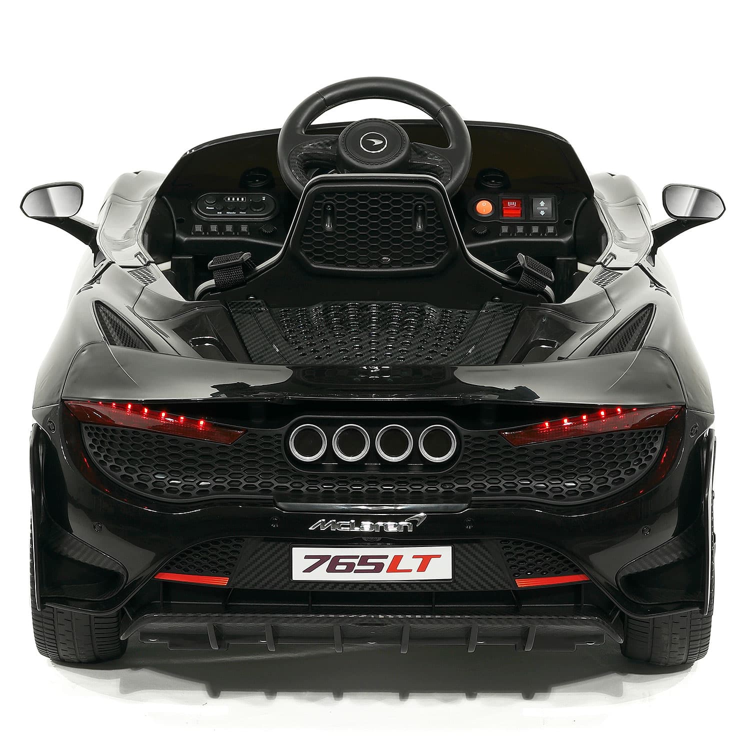 McLaren 765LT 12V Kids Ride-On Car with R/C Parental Remote | Black - The Little Big Store