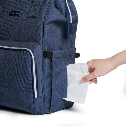🎒 LuxeQuilt Quilted Diaper Bag Backpack 🍼 – Elegant, Spacious & Durable Baby Bag for Trendy Parents
