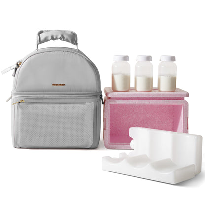 ❄️ ChillNurture Breastmilk Cooler Bag & Detachable Insulation Box Set 🍼 – Portable, Leakproof & Easy-to-Clean