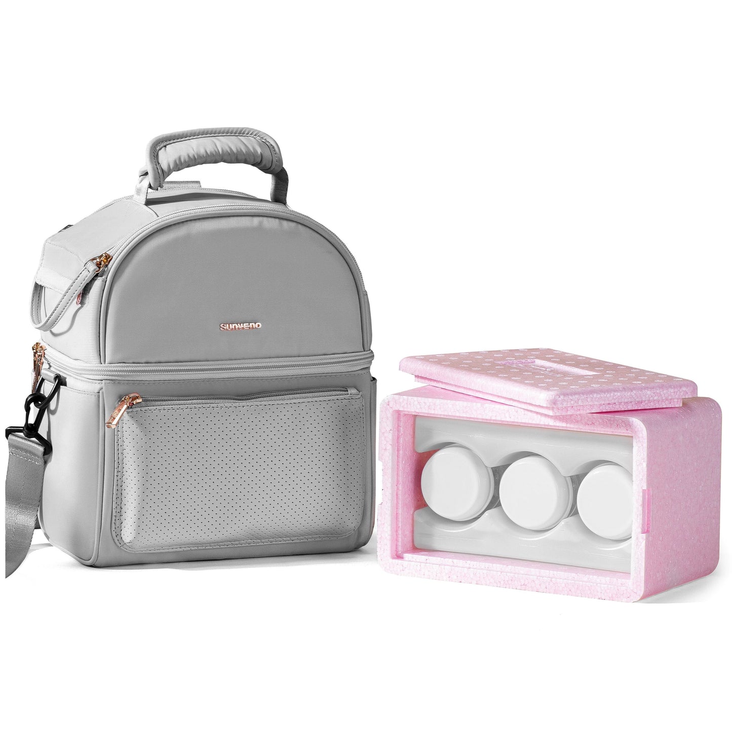 ❄️ ChillNurture Breastmilk Cooler Bag & Detachable Insulation Box Set 🍼 – Portable, Leakproof & Easy-to-Clean