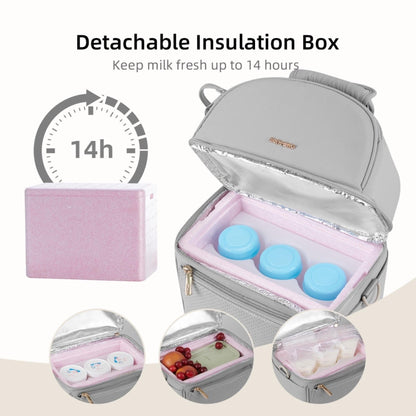 ❄️ ChillNurture Breastmilk Cooler Bag & Detachable Insulation Box Set 🍼 – Portable, Leakproof & Easy-to-Clean