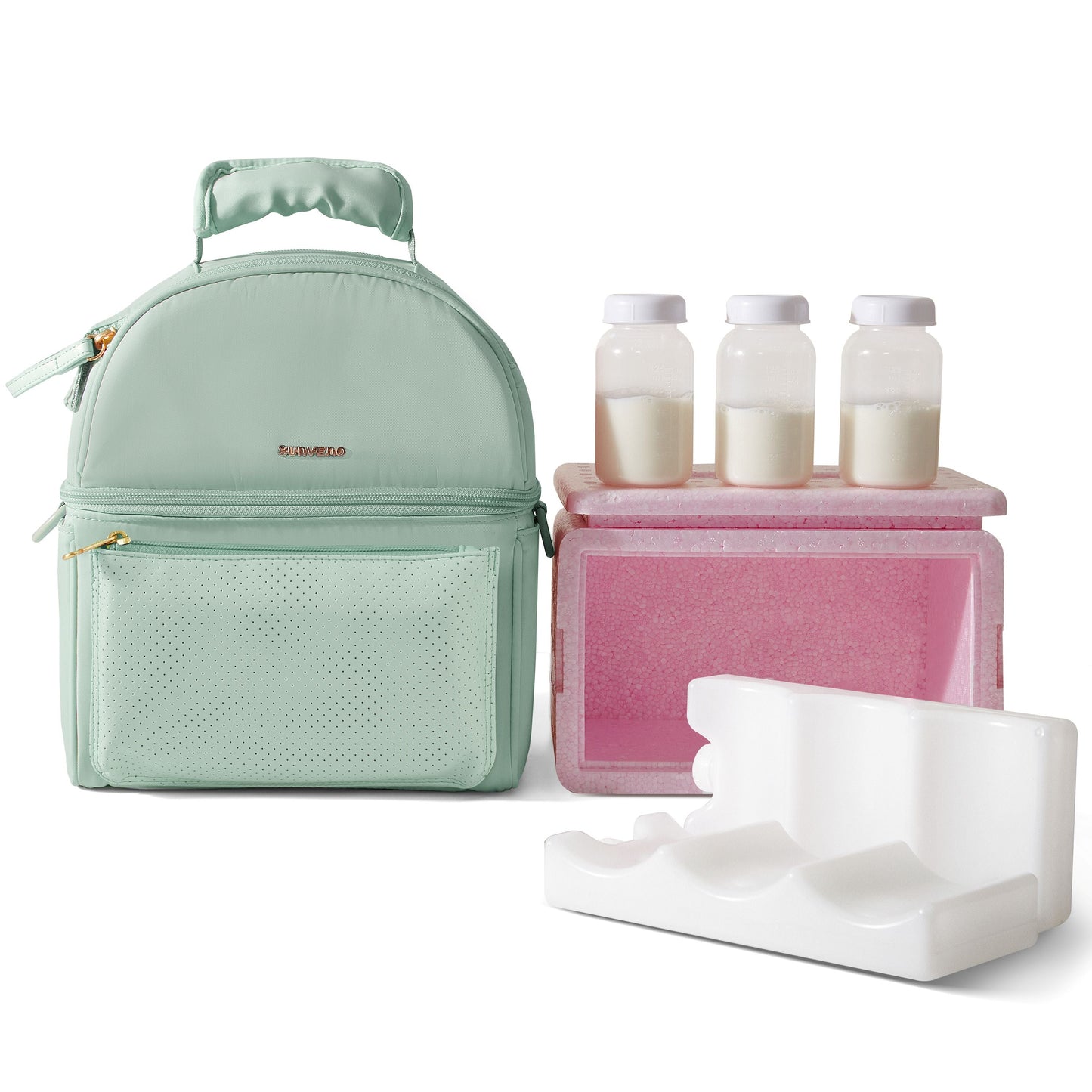 ❄️ ChillNurture Breastmilk Cooler Bag & Detachable Insulation Box Set 🍼 – Portable, Leakproof & Easy-to-Clean