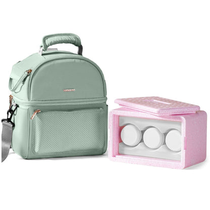 ❄️ ChillNurture Breastmilk Cooler Bag & Detachable Insulation Box Set 🍼 – Portable, Leakproof & Easy-to-Clean