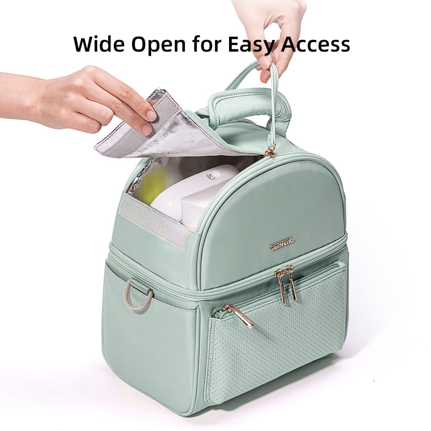 ❄️ ChillNurture Breastmilk Cooler Bag & Detachable Insulation Box Set 🍼 – Portable, Leakproof & Easy-to-Clean