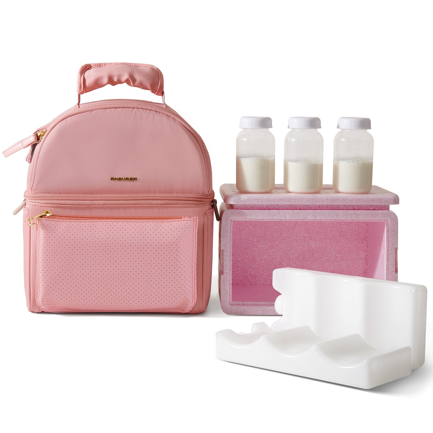 ❄️ ChillNurture Breastmilk Cooler Bag & Detachable Insulation Box Set 🍼 – Portable, Leakproof & Easy-to-Clean