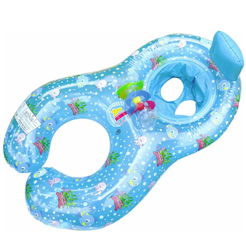 👩‍👧‍👦 FloatTogether™ Duo Ring – Mother-Child Swim Float for Family Fun 💦☀️