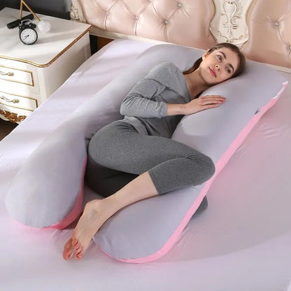Sleeping Support Pillow For Pregnant Women Body PW12 100% Cotton Rabbit Print U Shape Maternity Pillows Pregnancy Side Sleepers - The Little Big Store
