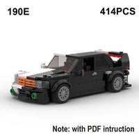 MOC Classics 190E E190 EVO Speed Sports Car Building Blocks Set - The Little Big Store