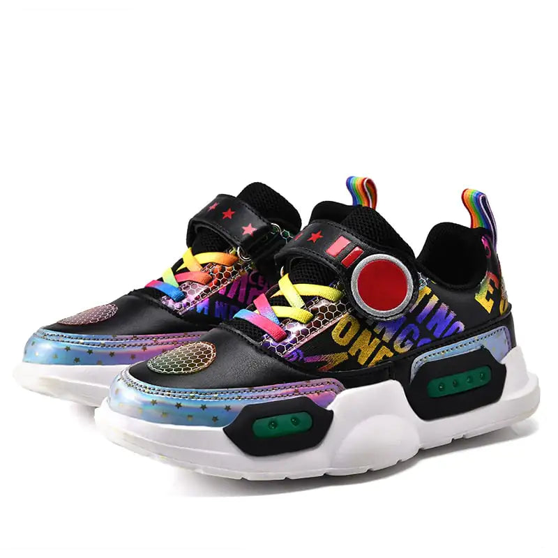 ✨GlowTrek™ Kids' Light-Up Shoes – Shine Bright, Step Right! 👟🌈