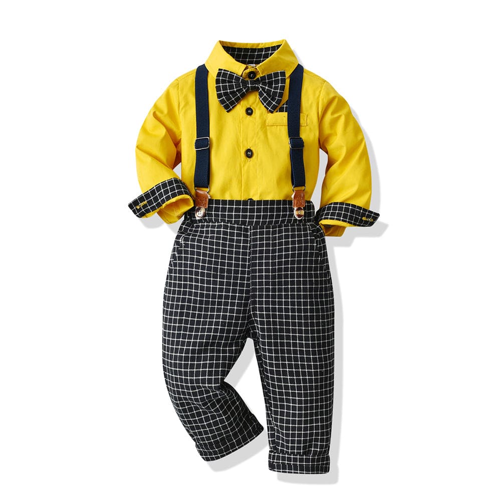 Little Gent™: Autumn Plaid Bow Tie Suit