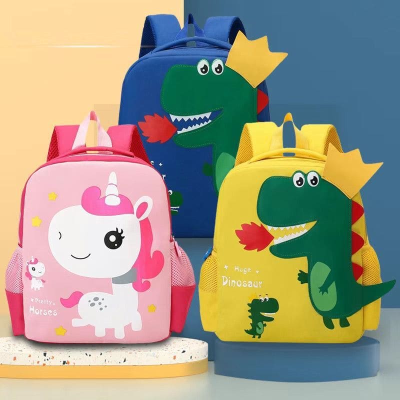 Dino & Unicorn Delight: Ultralight Waterproof Cartoon Backpack for Kids! 🦕🦄🎒
