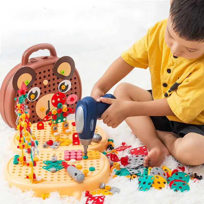 Children Electric Drill Toolbox Driller Games - The Little Big Store