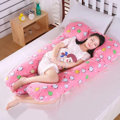 Sleeping Support Pillow For Pregnant Women Body PW12 100% Cotton Rabbit Print U Shape Maternity Pillows Pregnancy Side Sleepers - The Little Big Store